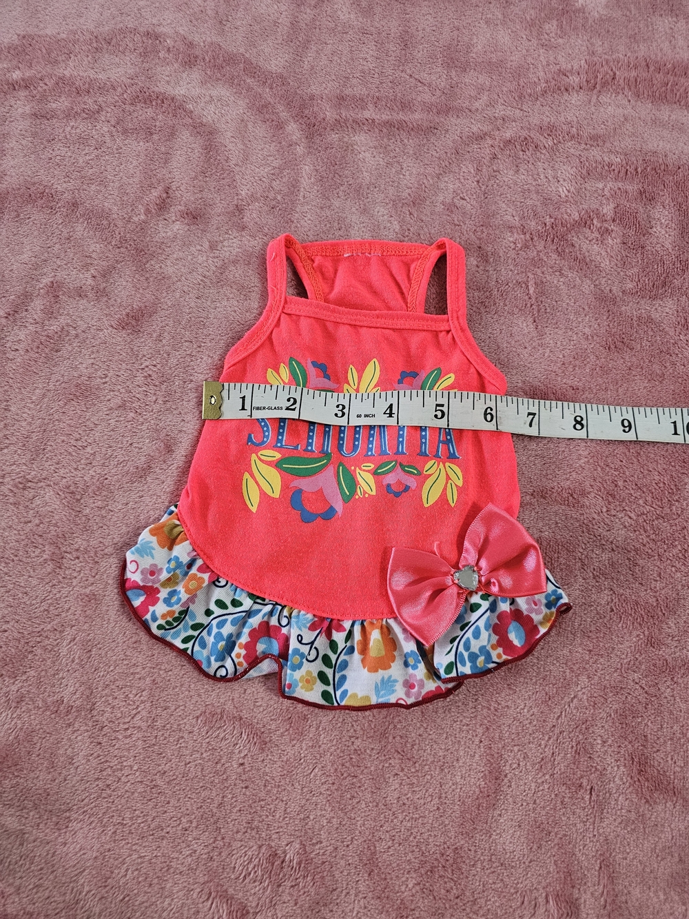 Mixed Small Pets Clothing Set-Pink Floral & Patterned Dresses (8 Dresses) (XS) - Picture 2 of 16